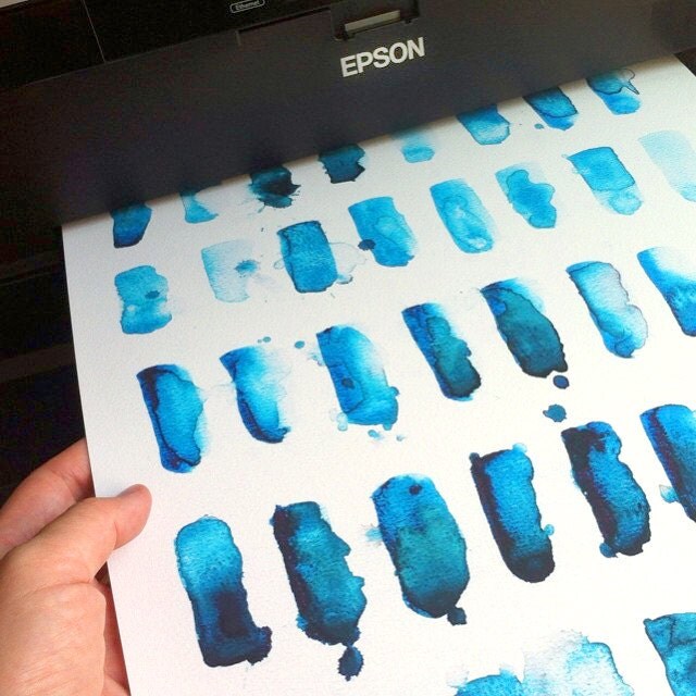 Water Mirror watercolor painting abstract by LesiaBinkinArt