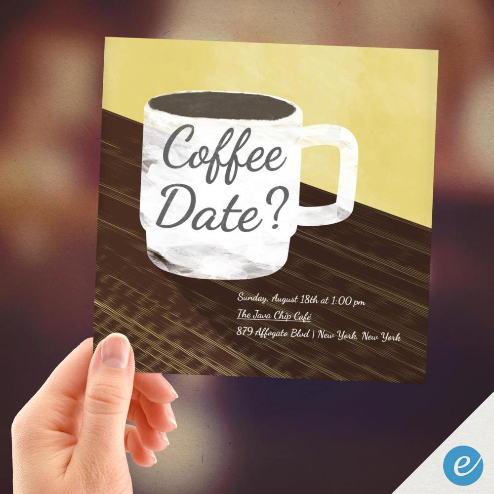 Coffee Date PRINT FROM HOME Coffee Date by EventureCards on Etsy
