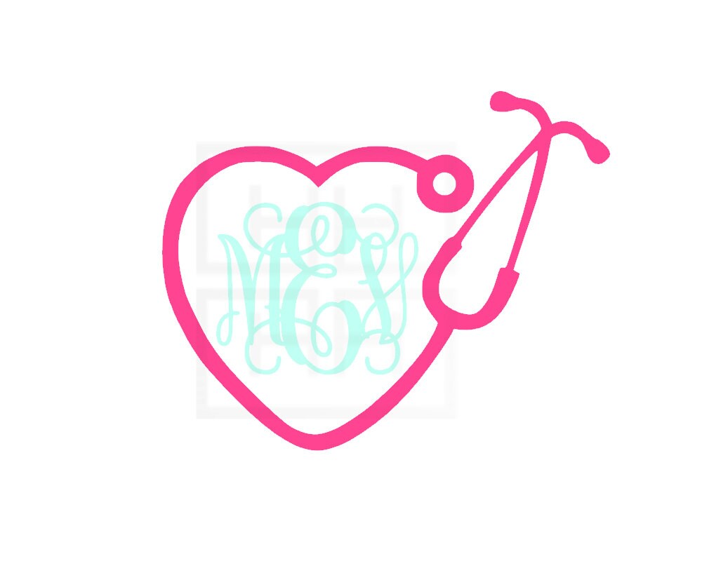 Heart Stethoscope Monogram Stethoscope by HeatherLeeMonograms