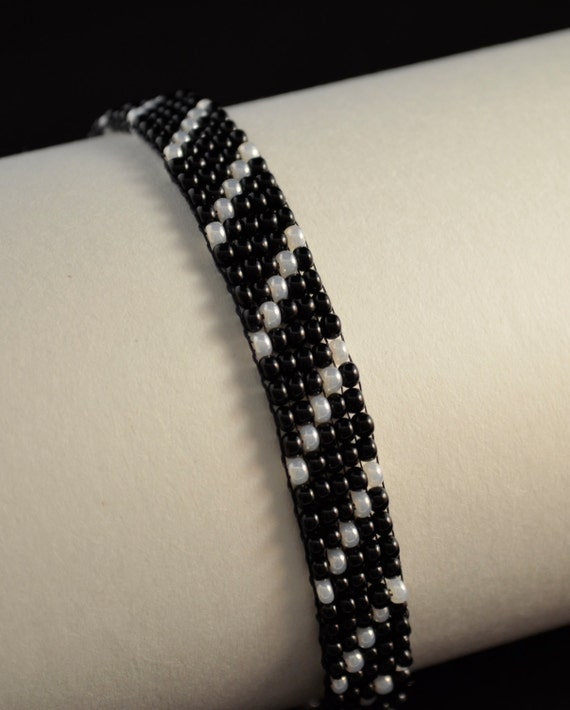 Hand Weaved Pearl Lines Beaded Anklet Ankle by LadyBByBillie