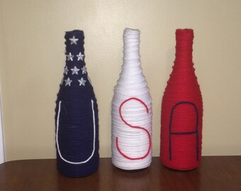 Red White and Blue Bottles