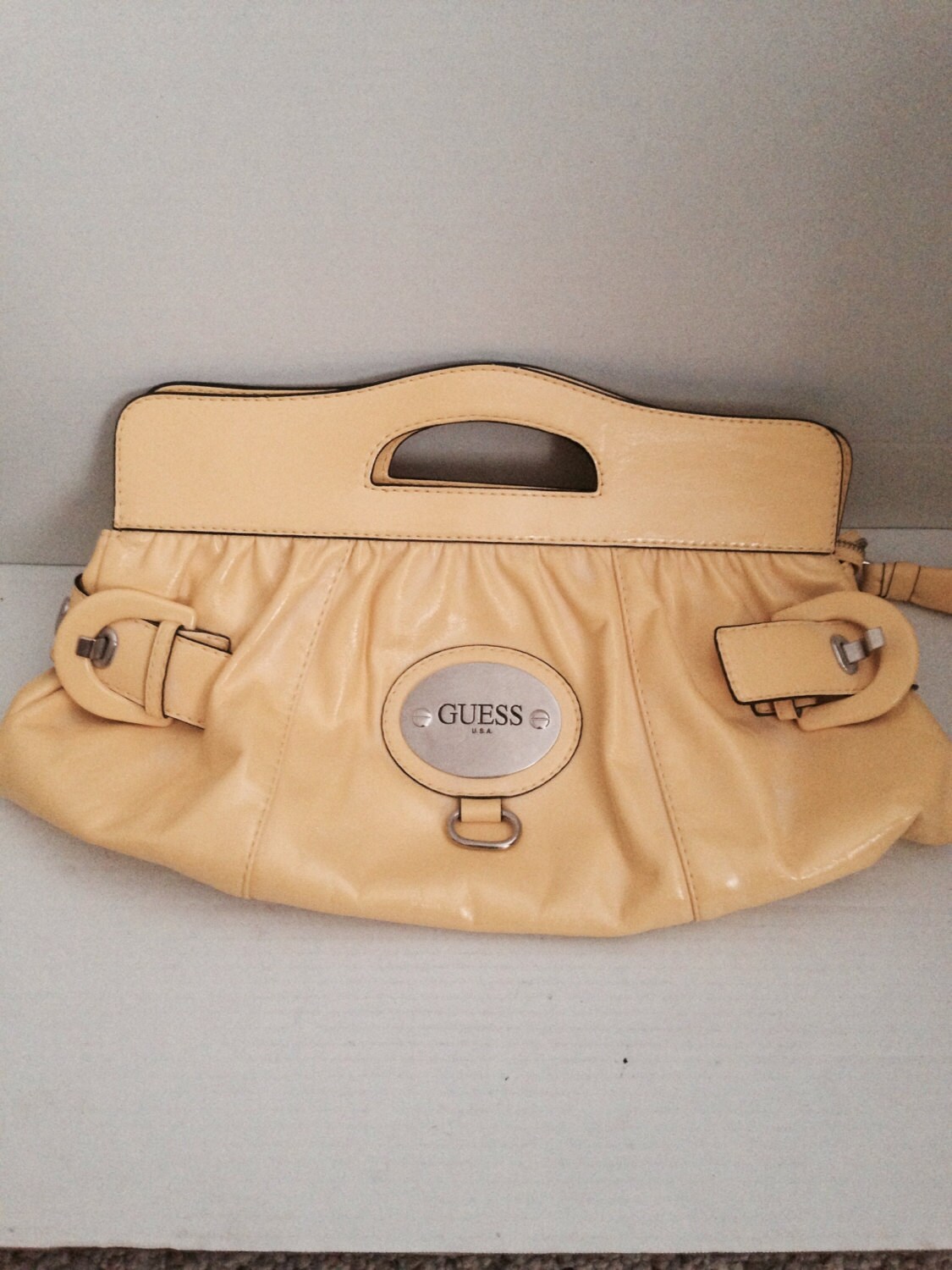 Guess vintage yellow handbag by Paulafinds on Etsy