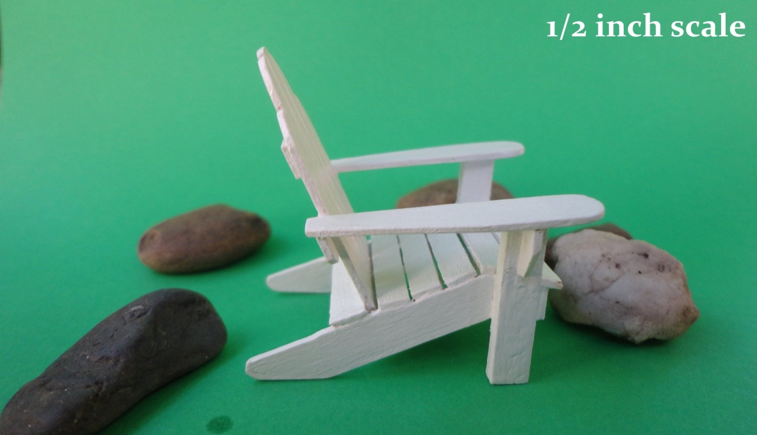 Adirondack Chair miniature dollhouse furniture 1/2 inch
