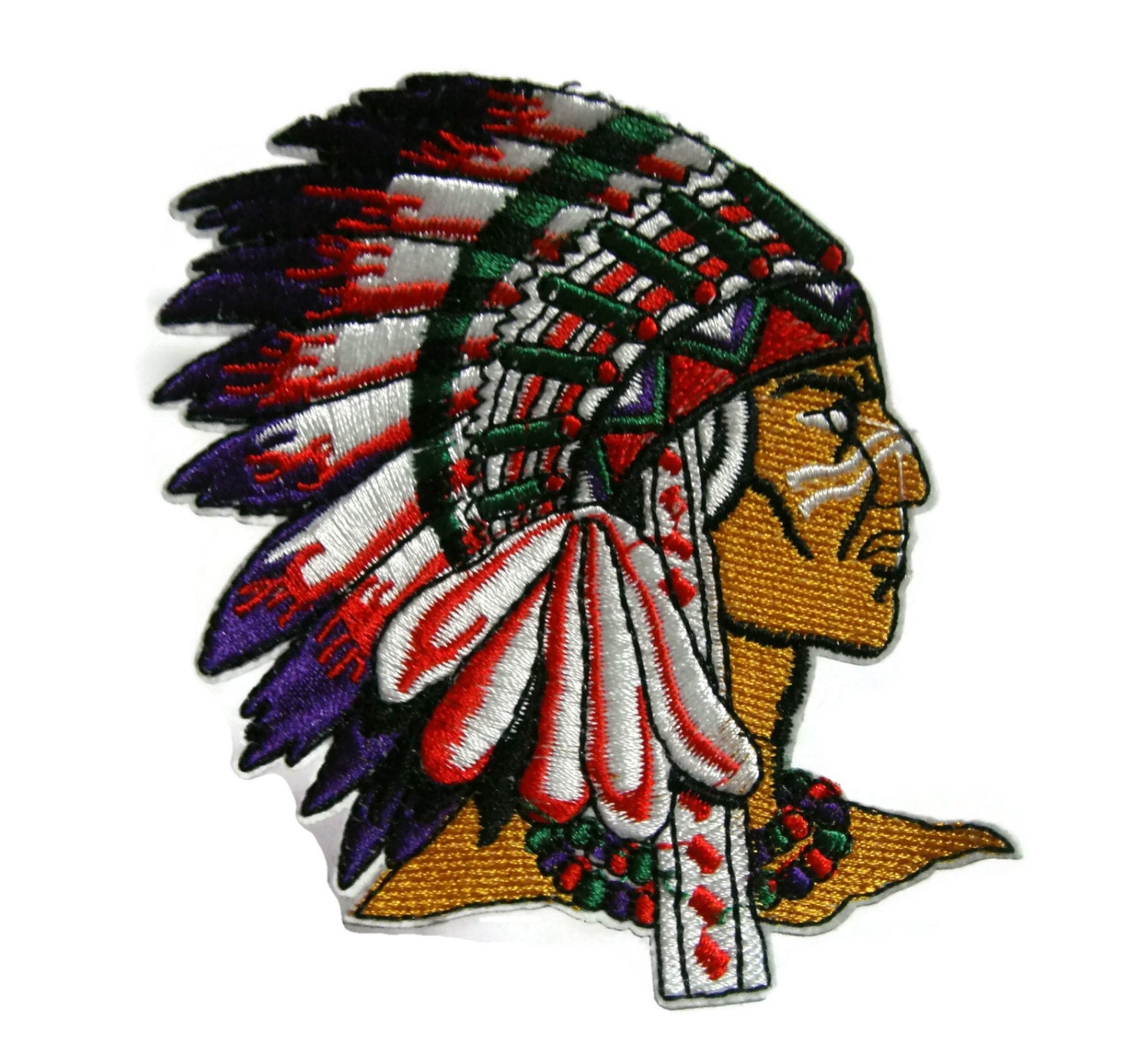 Indian Headdress Native American Applique Iron on Patch