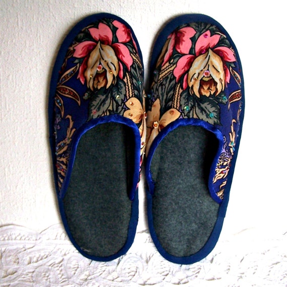 Handmade Home Slippers. House Shoes. Russian Slippers.