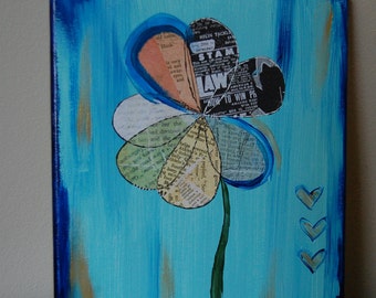 Original Painting, Acrylic Painting, Abstract Art, Small Canvas, Flower Painting, Handmade Painting