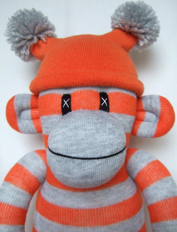 striped sock monkey