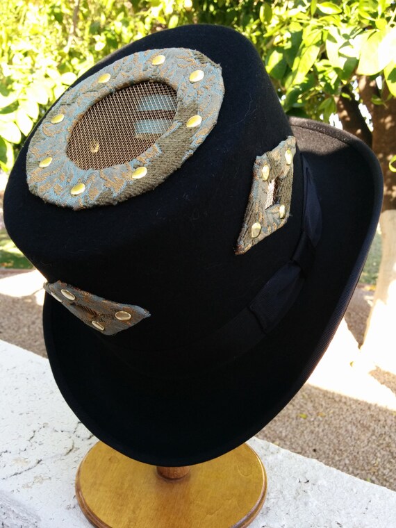 Items similar to Fabric Vented Top Hat on Etsy