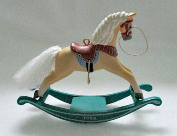Hallmark 1986 Rocking Horse Ornament - Palomino Horse