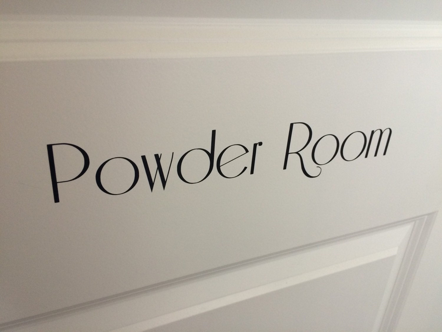 Removable powder room door decal Paris bathroom