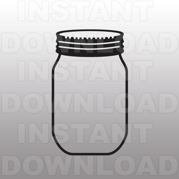 Download Mason Jar SVG File Cutting Template Clip Art for Commercial