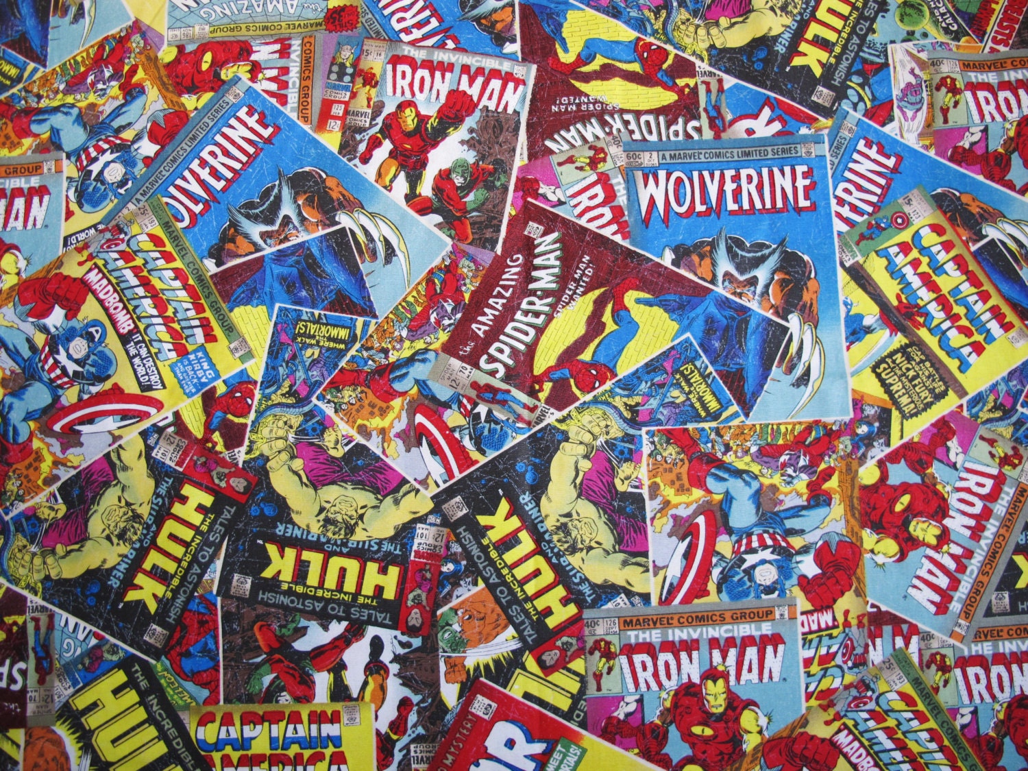 Marvel Comics Avengers XMen Wolverine Fabric Fat Quarter