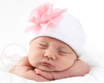 Newborn Hat | Baby Girl Hat | Hospital Hat | Newborn Hospital Hat Pink Bow | Baby Girl Beanie Baby K Designs TOP SELLING More Colors 2 sizes