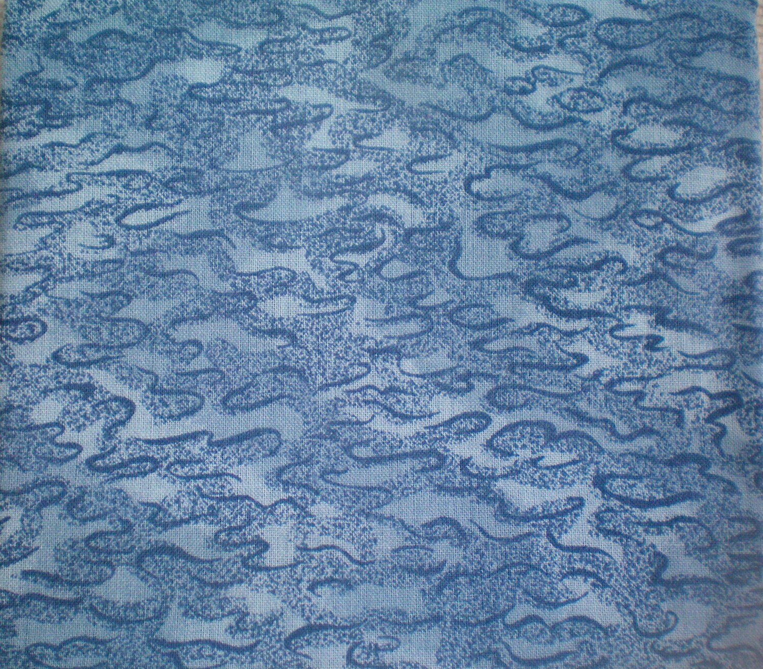 Columbian Blue Fabric Blue Water Print Fabric Blue Fabrics