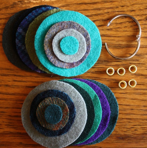 Precut Wool Kit ROUND Wool Penny Needle by AshtonPublications