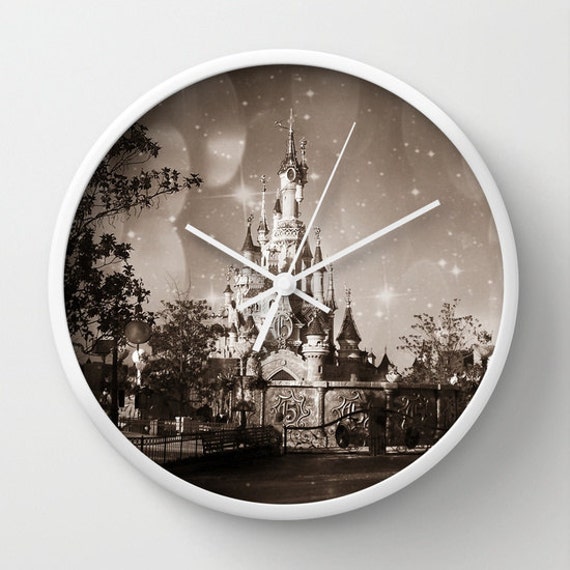 Wall Clock Disneyland Paris Tinkerbell Castle Home Decor by MGMart