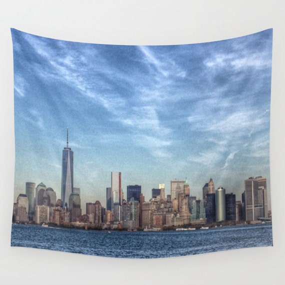 New York Tapestry HDR Manhattan Tapestry Landscape Wall