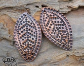 PRE ORDER Handmade Copper 3 hole Leaf pair