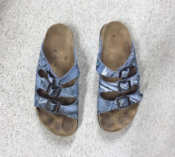 birkenstock denim shoes