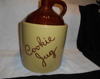 Vintage Monmouth Pottery Jug Cookie Jar