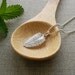 Catmint Leaf Jewelry - Pure Silver Real Leaf Pendant, Sterling Ball Chain Necklace, Herb Jewelry, Gift for Cat Lover