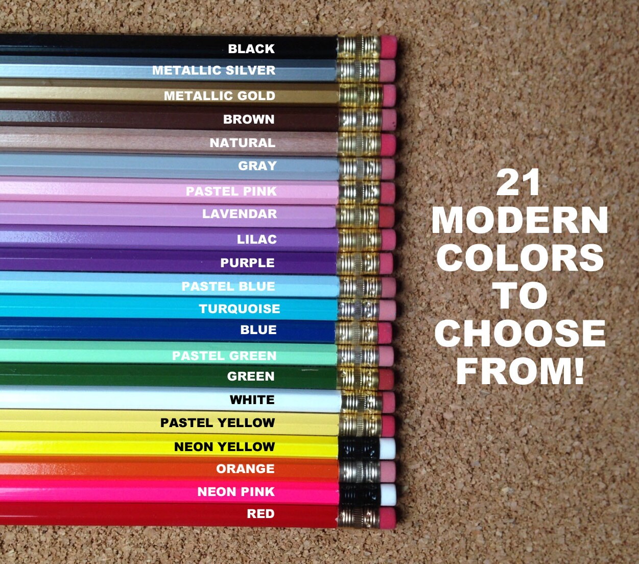 100 PENCILS Bulk Order Personalized Custom Printed