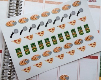 Planner Stickers Pizza Stickers Perfect For The Erin Condren Life Planner