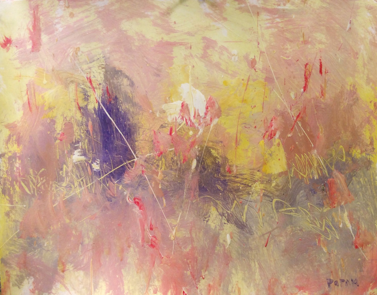 Original abstract painting serene calming by PotakPaintsArt