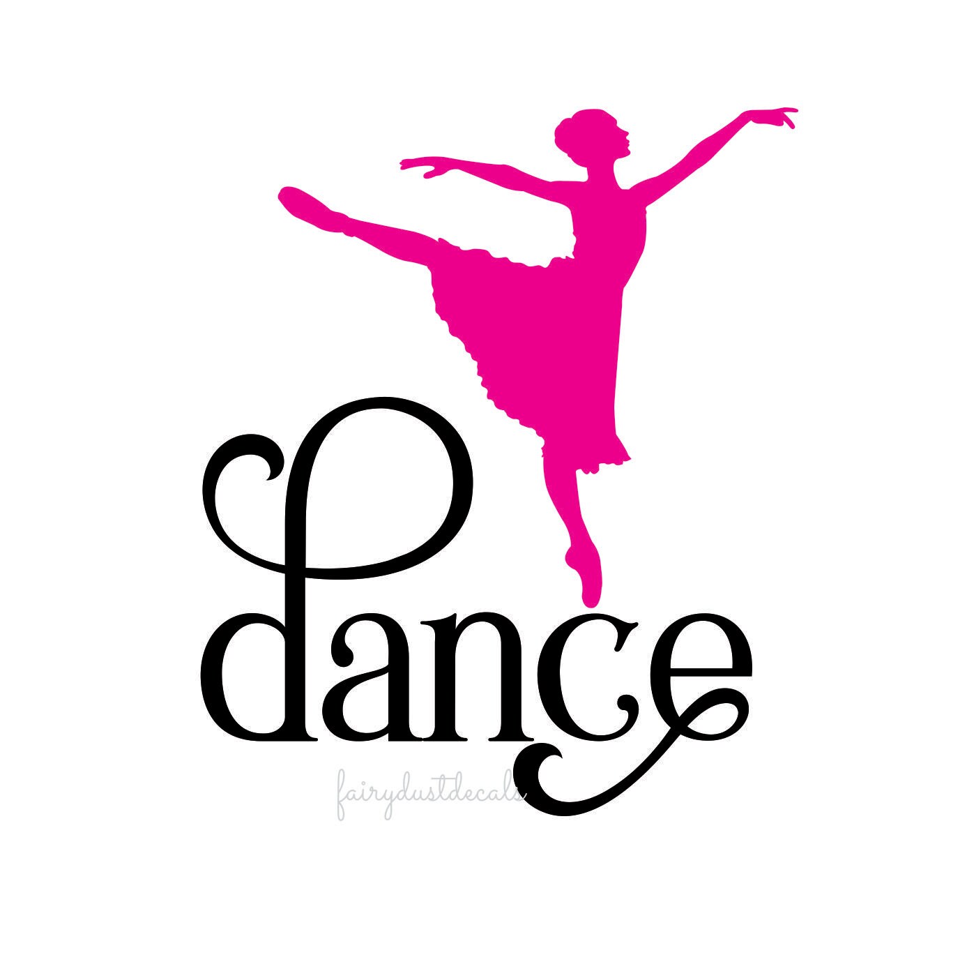 Dance Wall Decal Dance vinyl letters ballet dancer wall