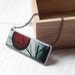 Red Moon necklace - Red and Black necklace - Full Moon necklace - Red Moon pendant - Halloween jewelry (N045)