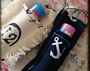 Chapstick Holder, Lip Balm Holder, Chapstick Keychain, Lip Balm Keychain