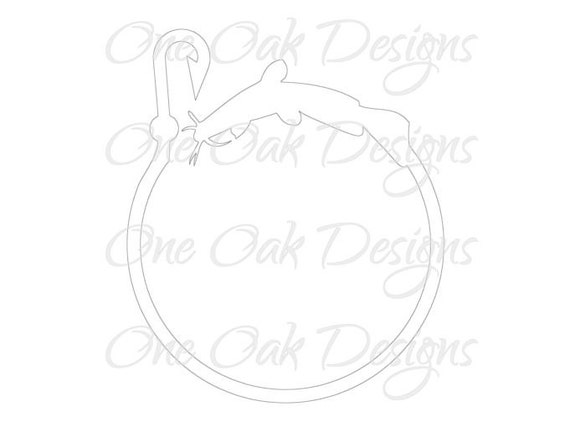 Download Fish Hook Catfish Circle Monogram Frame Cut File SVG ...