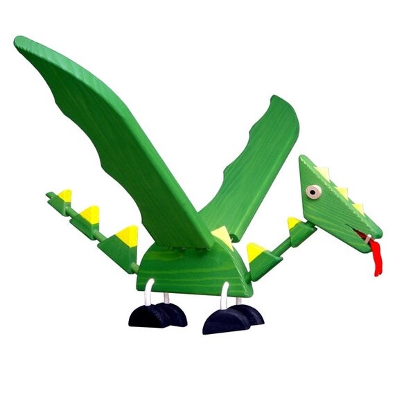 Flying Dragon Wooden Mobile Toy by MonikaDesign on Etsy