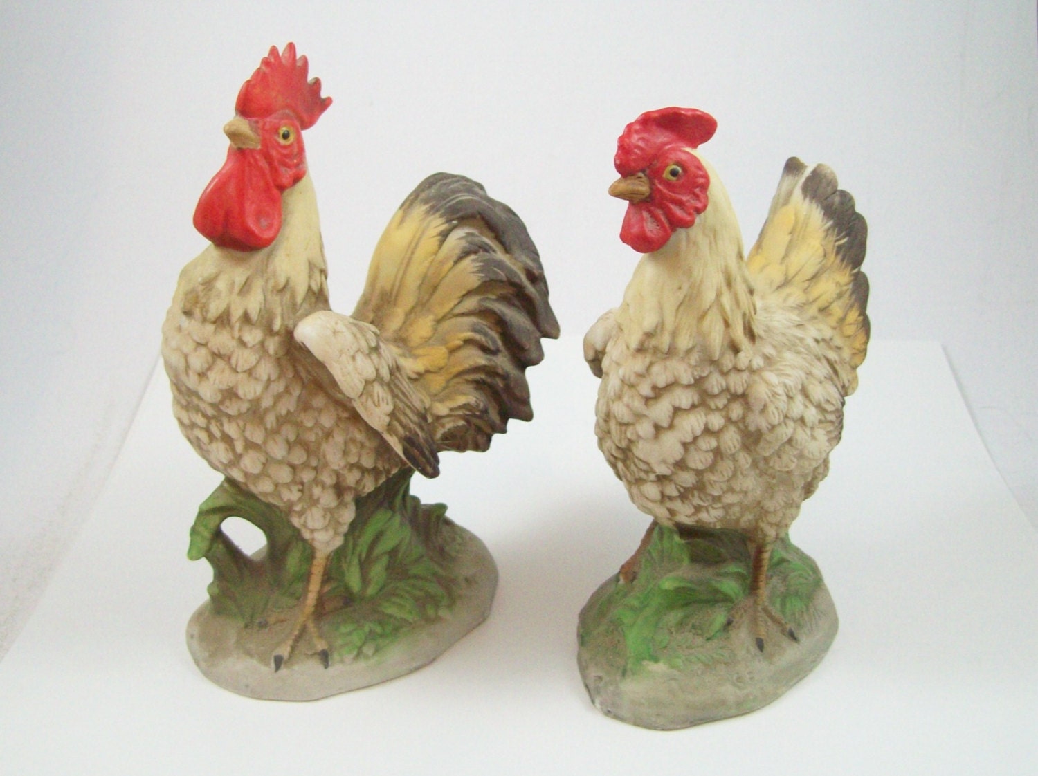 Hen And Rooster Chicken Homco Porcelain Figurine By Impressexpress 7780