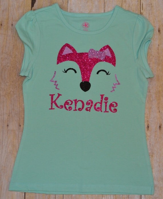 Items similar to Girl's glitter vinyl shirt. on Etsy