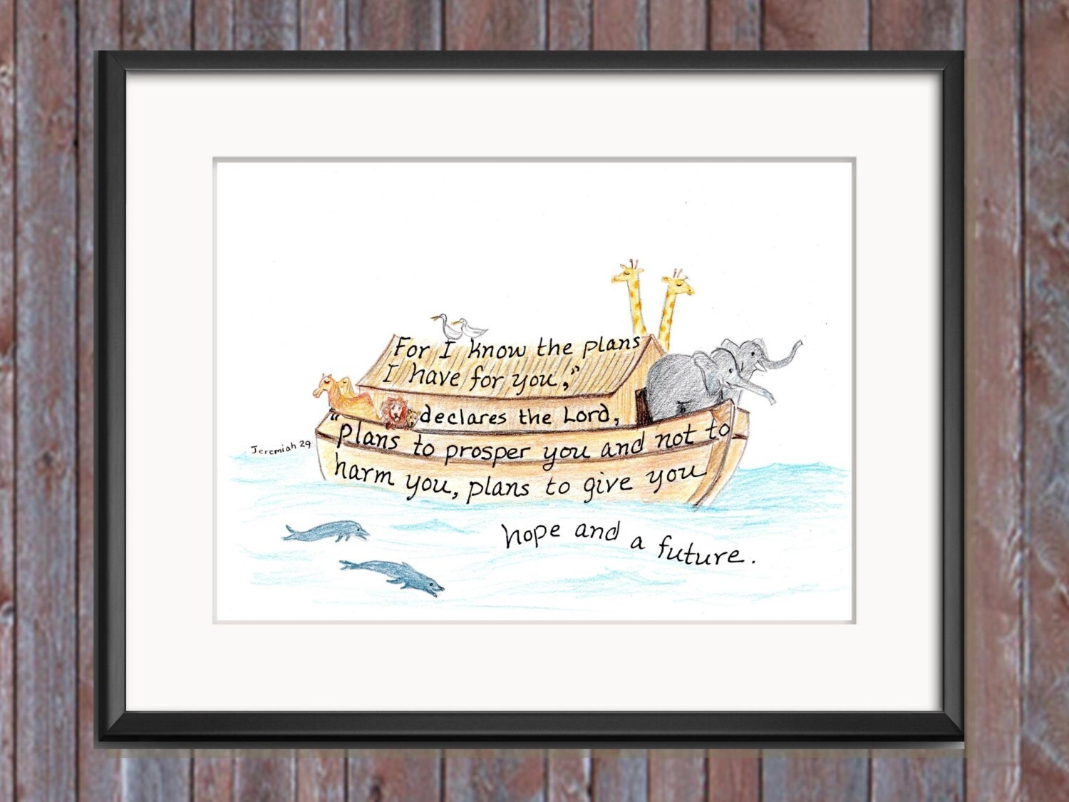 Noah's Ark scripture design print