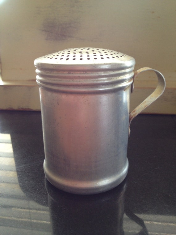 Vintage Aluminum Salt or Pepper Shaker by ContemporaryVintage