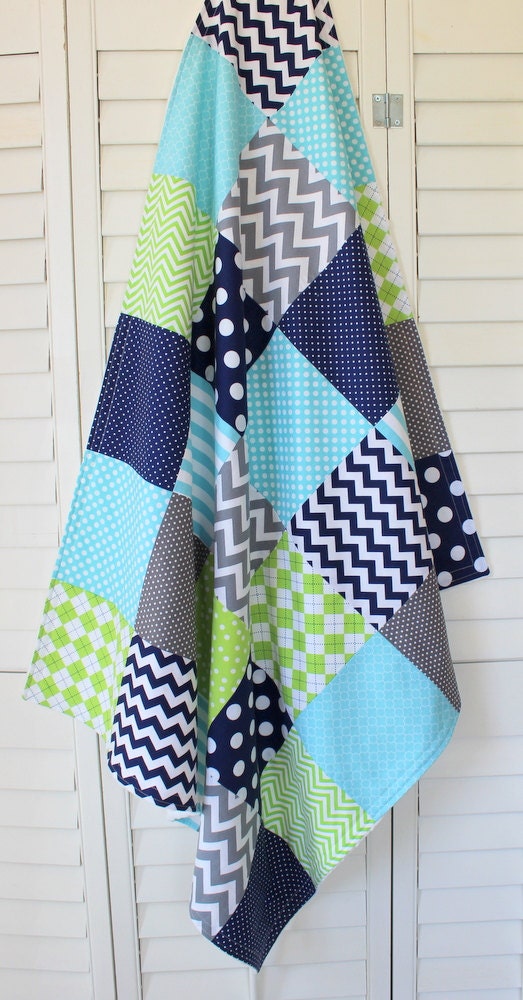 Baby Boy Blanket Nursery Decor Minky Blanket Crib Blanket