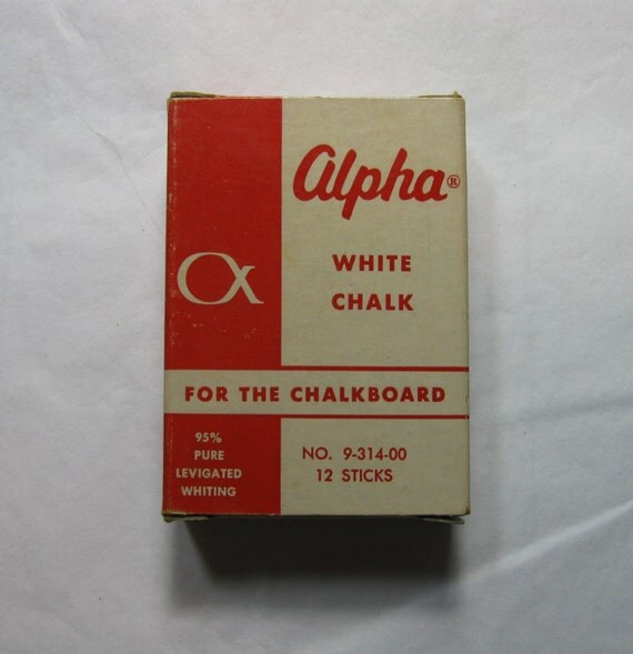 Vintage Chalk With Box by neetiques on Etsy