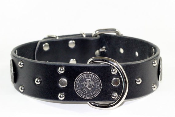 United States Marine Corps Dog Collar 1-1/2 Leather