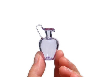 Miniature Pitcher in Purple, Hand Blown Glass