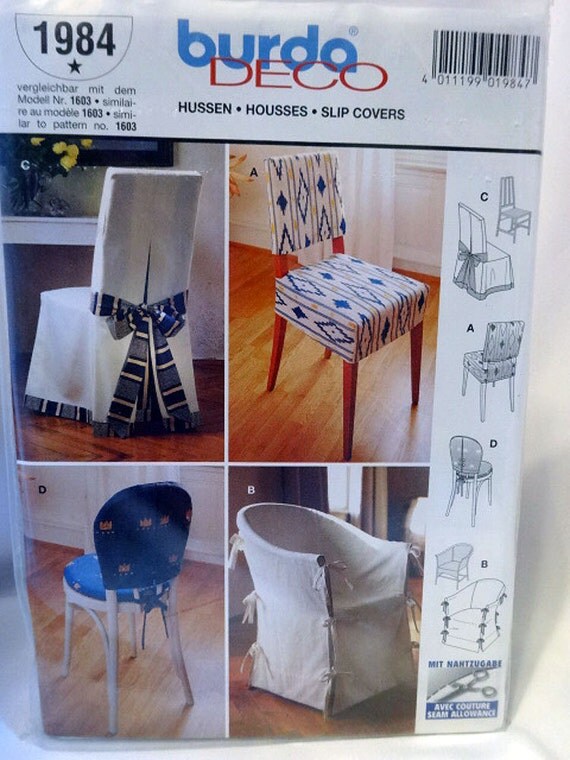 Burda 1984 chaise housses motif Burda déco par Allyssecondattic