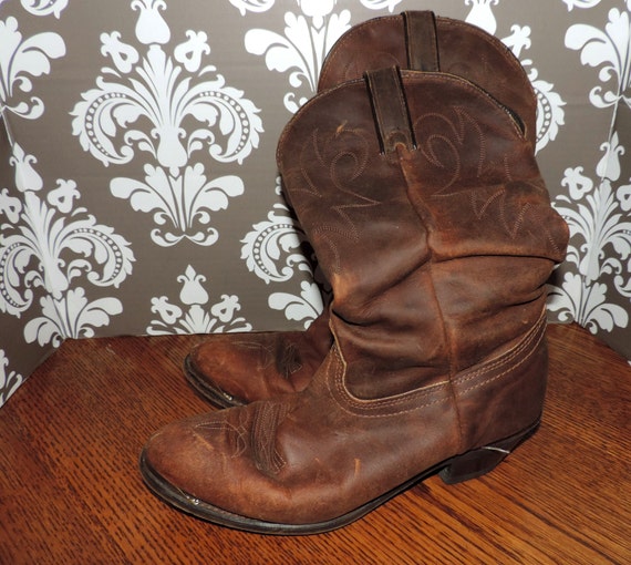 Durango Womens 8.5 Medium Brown Leather Cowboy by VintyThreads