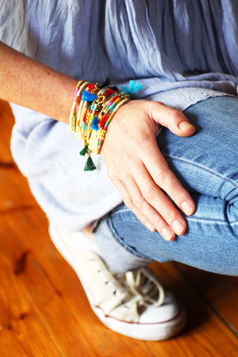 Beaded Bracelet Wrap Bracelet Tassel Bracelet Friendship