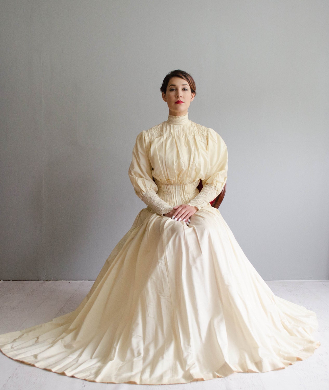 Early 1900s Wedding Gown Victorian Wedding Dress The