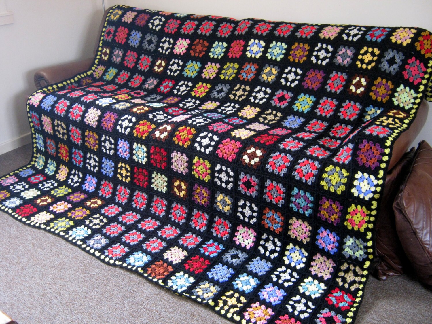 The Big Bang Theory Crochet Granny Square Blanket by Thesunroomuk