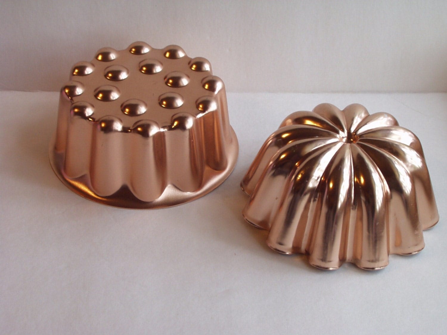 Vintage Copper Mold Pair 4 Cup Capacity Jello by InheritedTraits