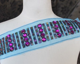 Cute embroidered and beaded applique