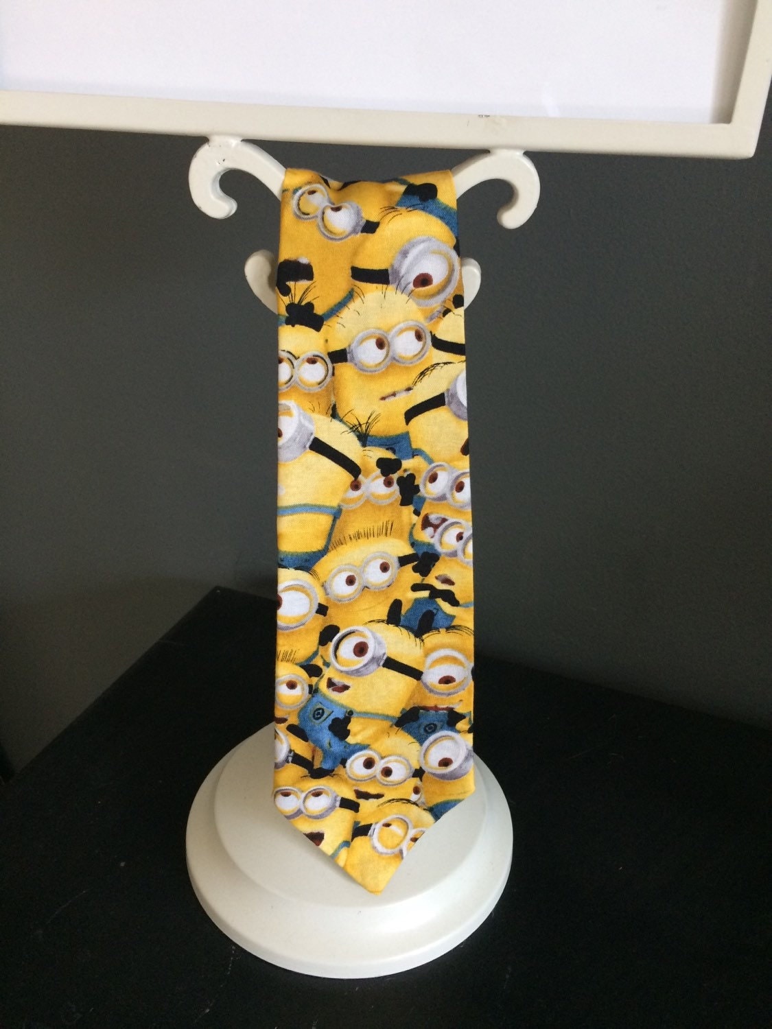 Minion comic mens tie neck tie suit white by Medicalscrubsmade4u