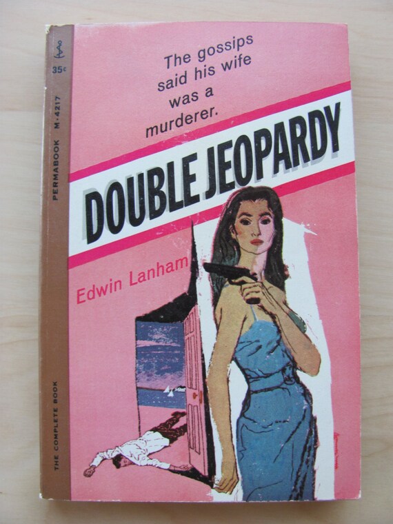 Vintage Paperback Book Double Jeopardy Edwin Lanham Fiction